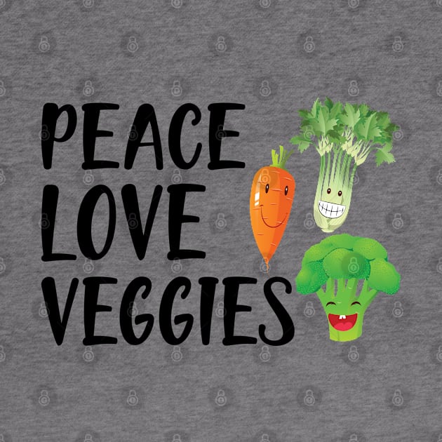 Vegetarian - Peace love veggies by KC Happy Shop